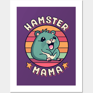 Hamster Mama Cute Kawaii Rodent Mother Posters and Art